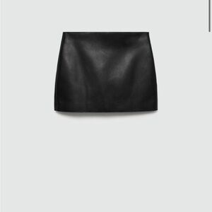 Mango Black Mini Skirt Faux leather new with tags nwt